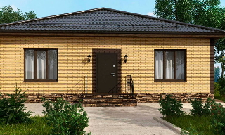 Проекты одноэтажных домов из кирпича | Строй-Трц - Троицк от 3631 рублей